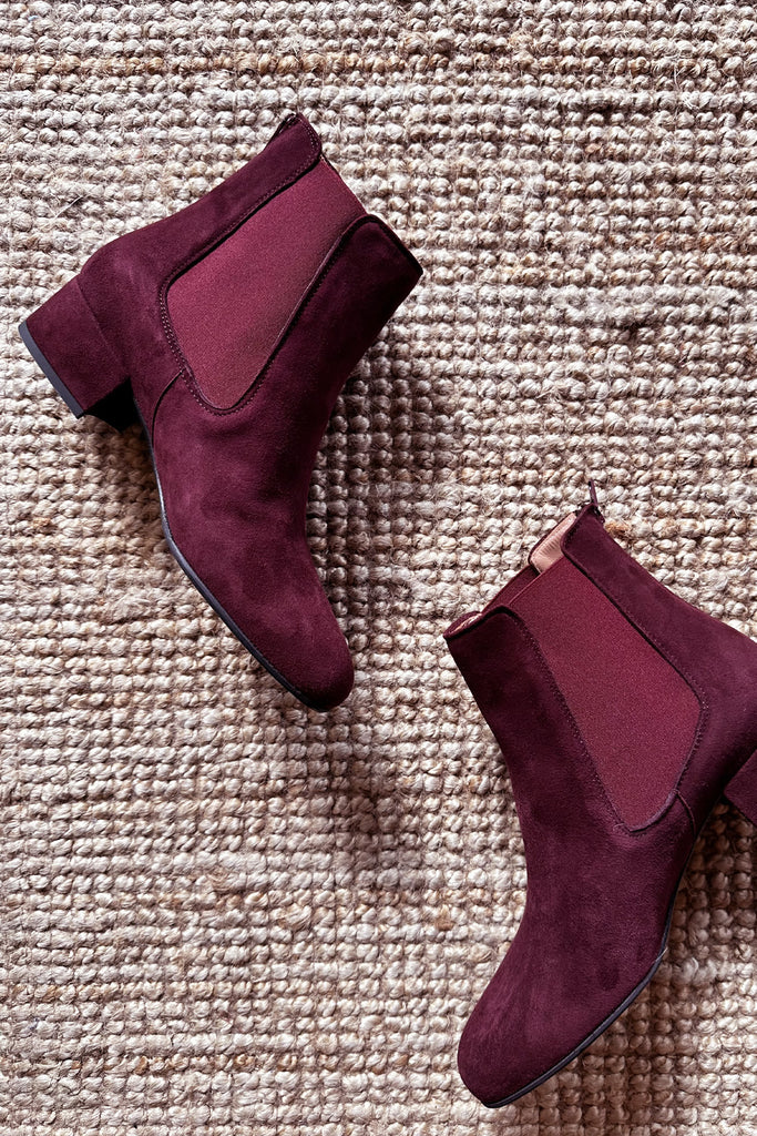 Stivaletti La Belle Shoes camoscio bordeaux