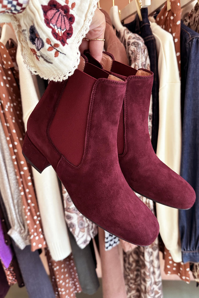 Stivaletti La Belle Shoes camoscio bordeaux