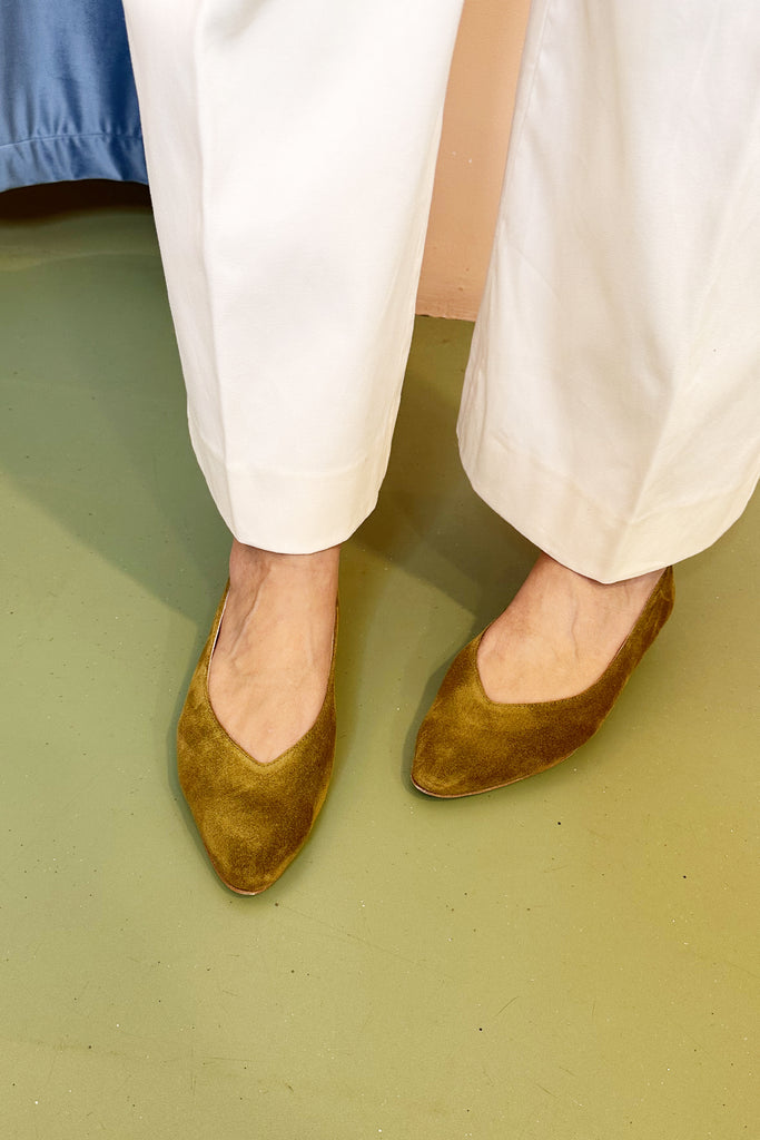 Ballerine Anniel suede oliva