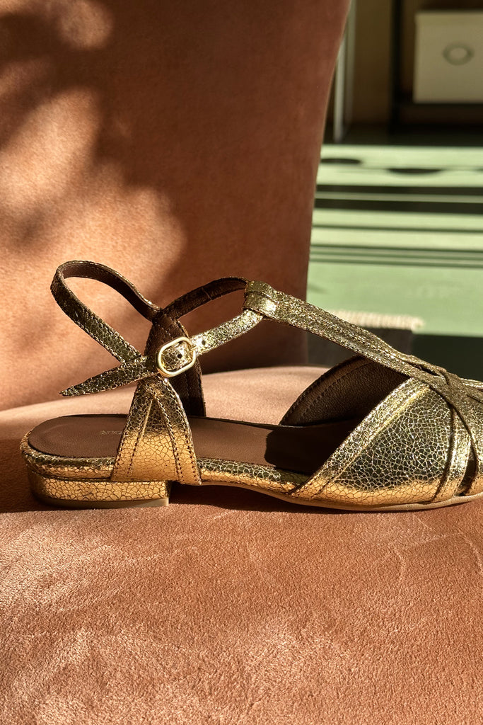 Sandali A Copenghen t-bar oro