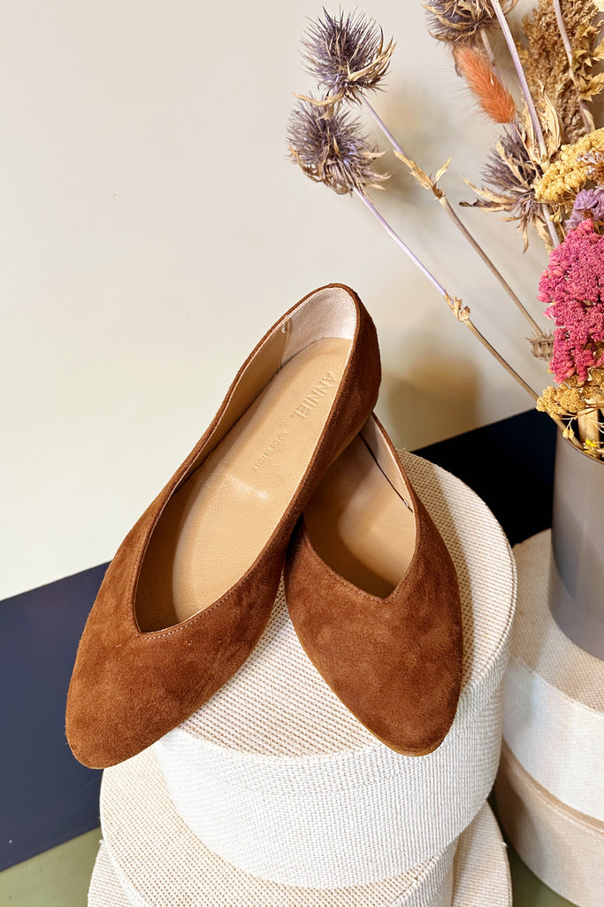 Ballerine Anniel suede cognac