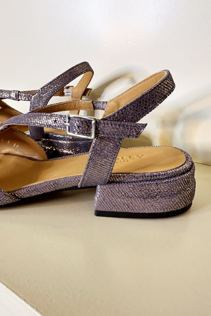Sandali Audley incrocio denim glitter bronzo