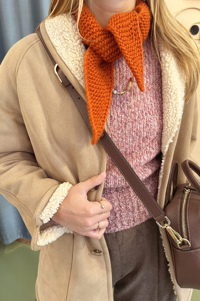 Sciarpa Bibi foulard color zucca