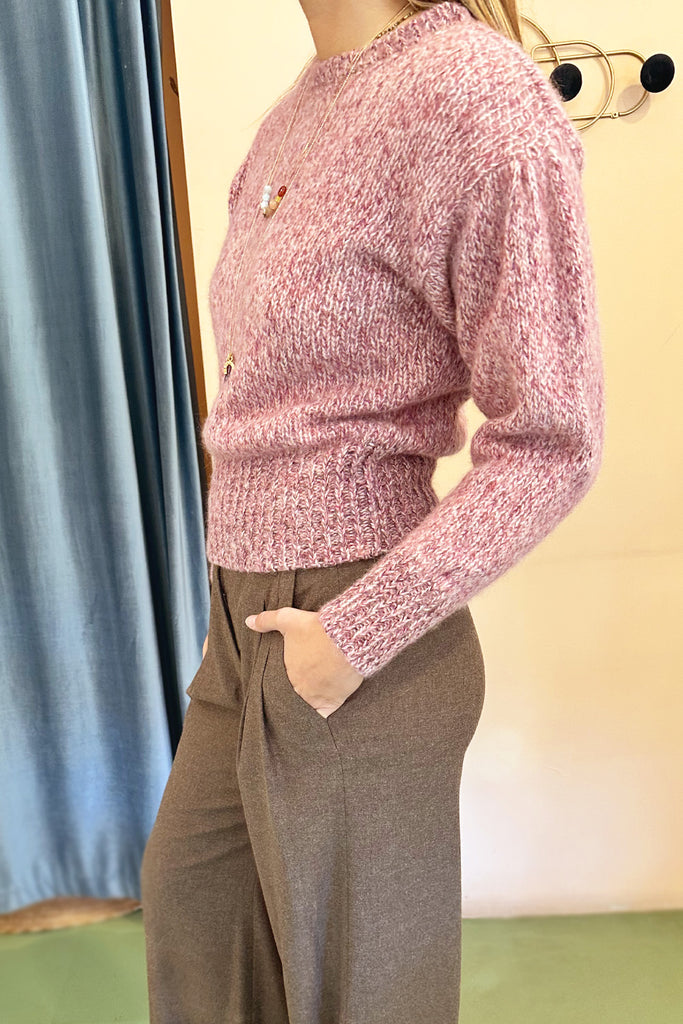 Maglione C. Bertani melange rosa e panna