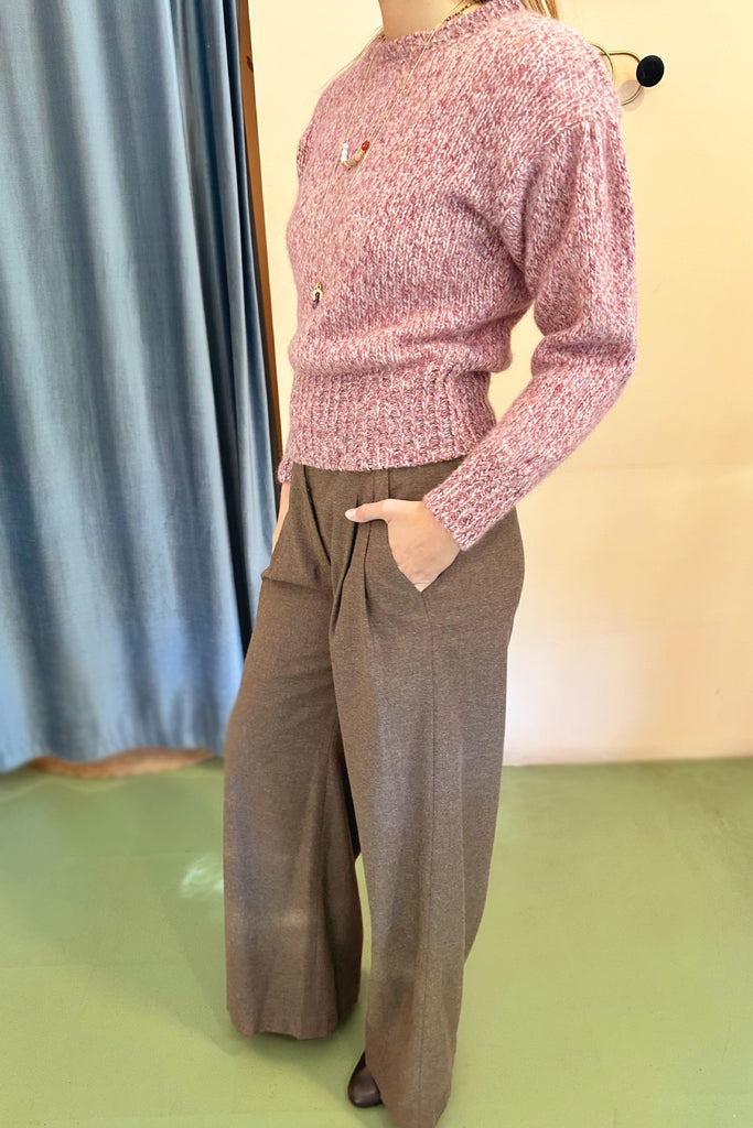 Maglione C. Bertani melange rosa e panna