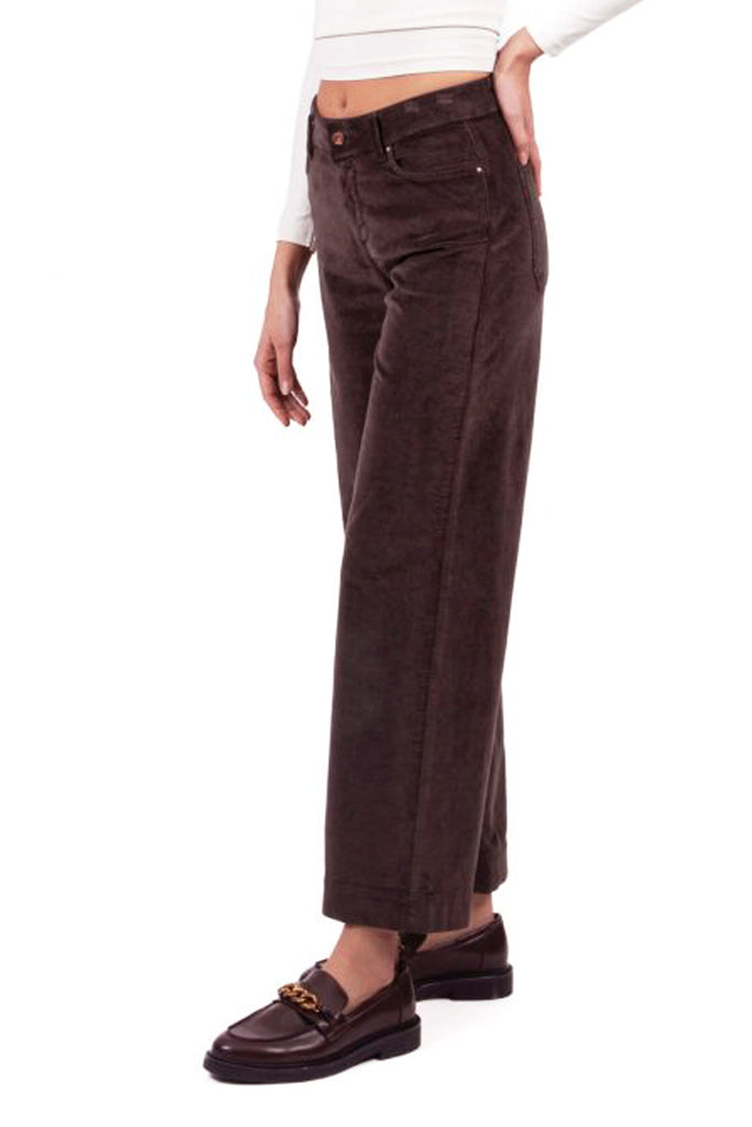 Pantaloni Cigalas in velluto mille righe cioccolato