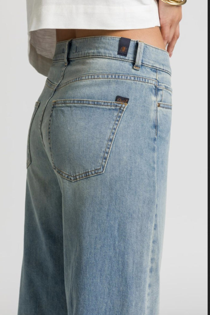 Pantaloni Cigalas denim chiaro hw wide leg