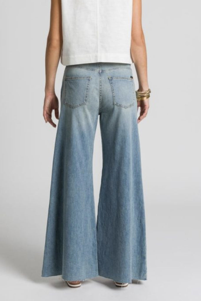 Pantaloni Cigalas denim chiaro hw wide leg