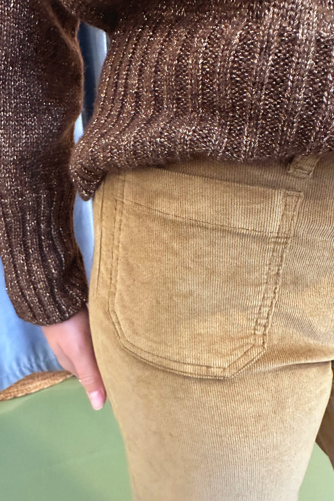 Pantaloni Cigalas in velluto mille righe vigogna