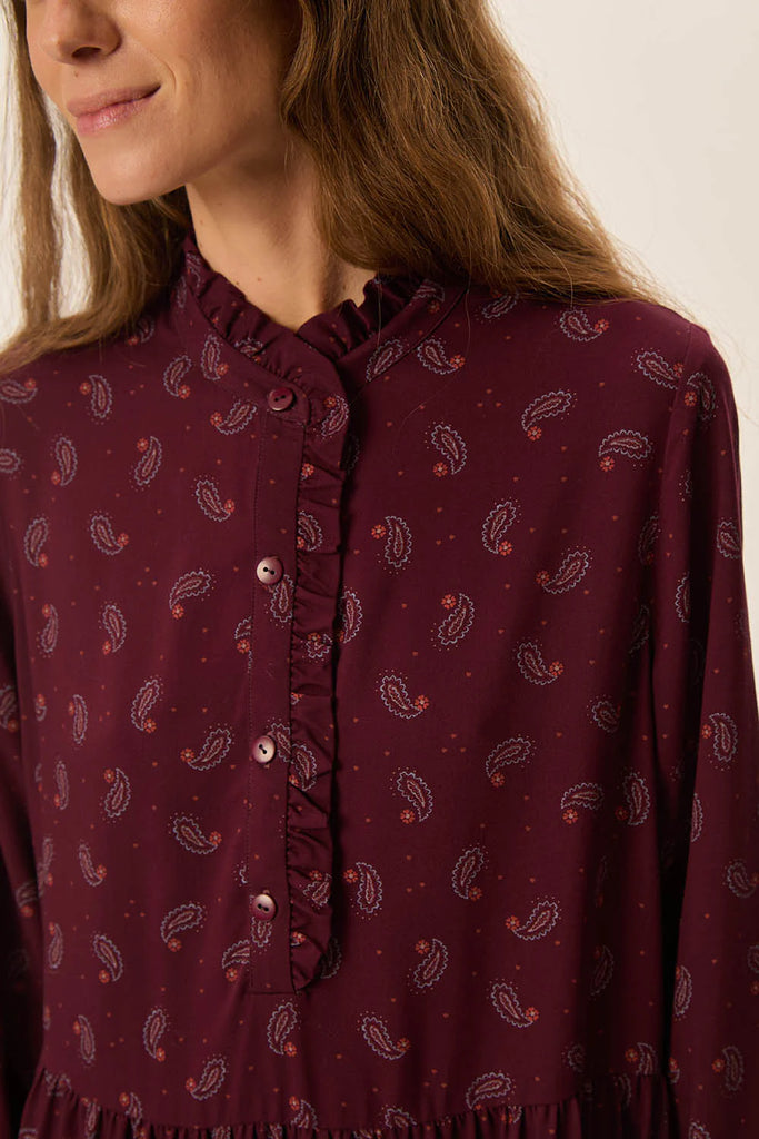 Abito Des Petits Hauts bordeaux fantasia cachemire