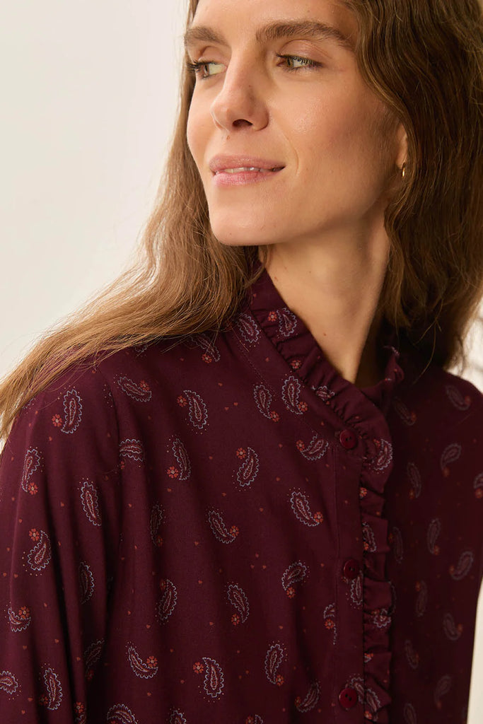 Abito Des Petits Hauts bordeaux fantasia cachemire