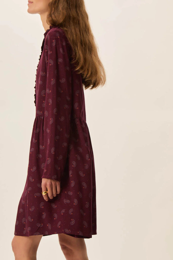 Abito Des Petits Hauts bordeaux fantasia cachemire
