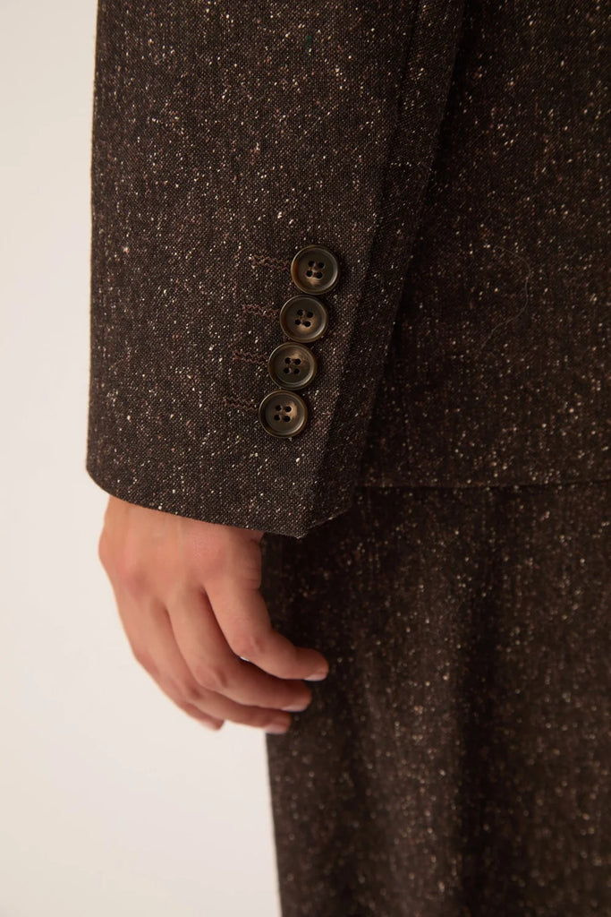 Blazer Des Petits Hauts cioccolato sale e pepe