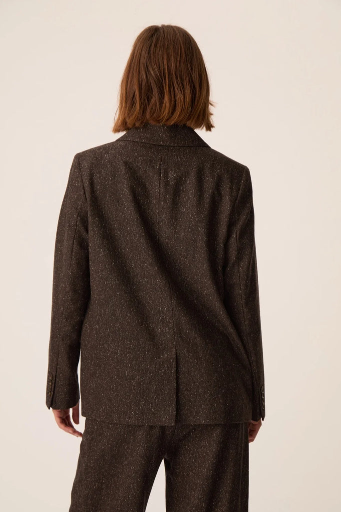Blazer Des Petits Hauts cioccolato sale e pepe