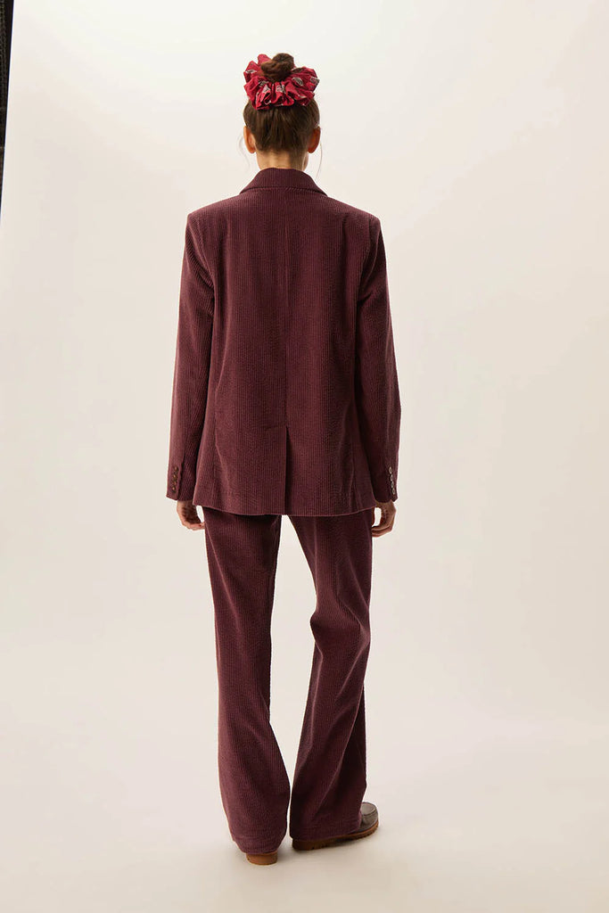 Blazer Des Petits Hauts color barolo velluto a coste