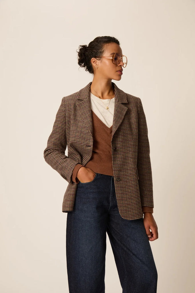 Blazer Des Petits Hauts pied de poule ottanio melograno