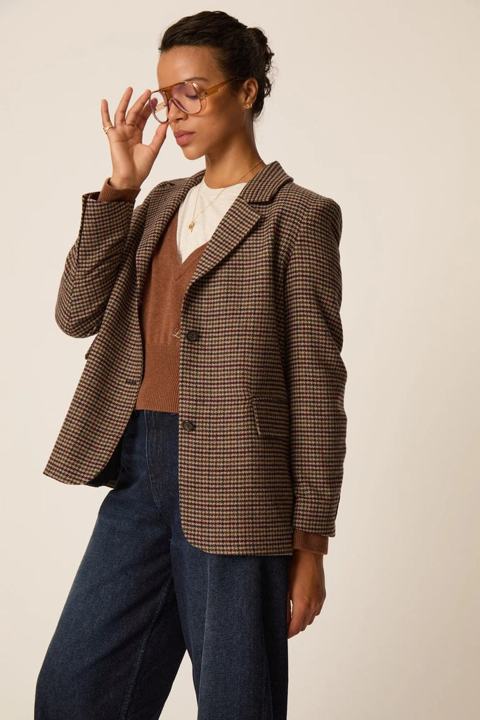 Blazer Des Petits Hauts pied de poule ottanio melograno