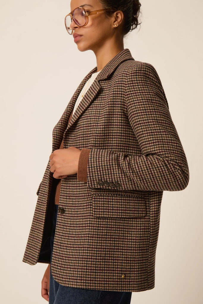 Blazer Des Petits Hauts pied de poule ottanio melograno