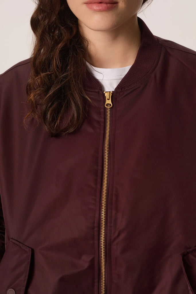 Bomber Des Petits Hauts bordeaux con fiocco