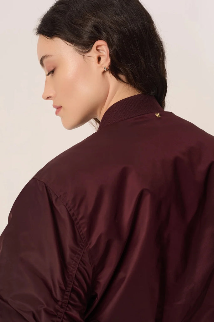 Bomber Des Petits Hauts bordeaux con fiocco