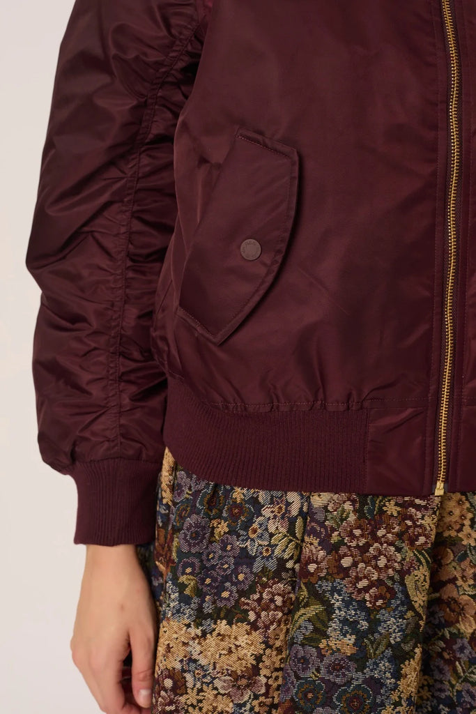 Bomber Des Petits Hauts bordeaux con fiocco