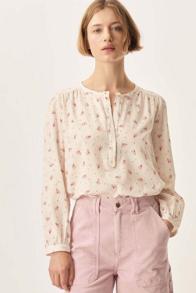 Camicia Des Petits Hauts panna mazzolini rosa