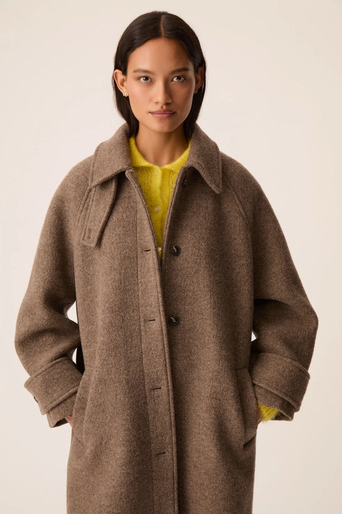 Cappotto Des Petits Hauts loden tortora melange