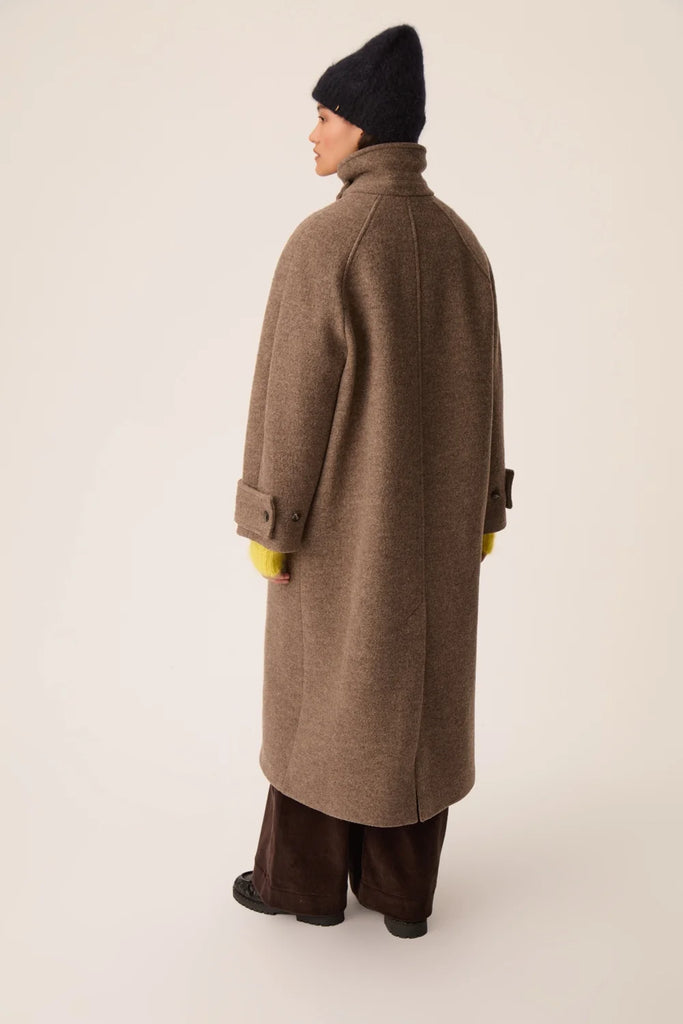 Cappotto Des Petits Hauts loden tortora melange