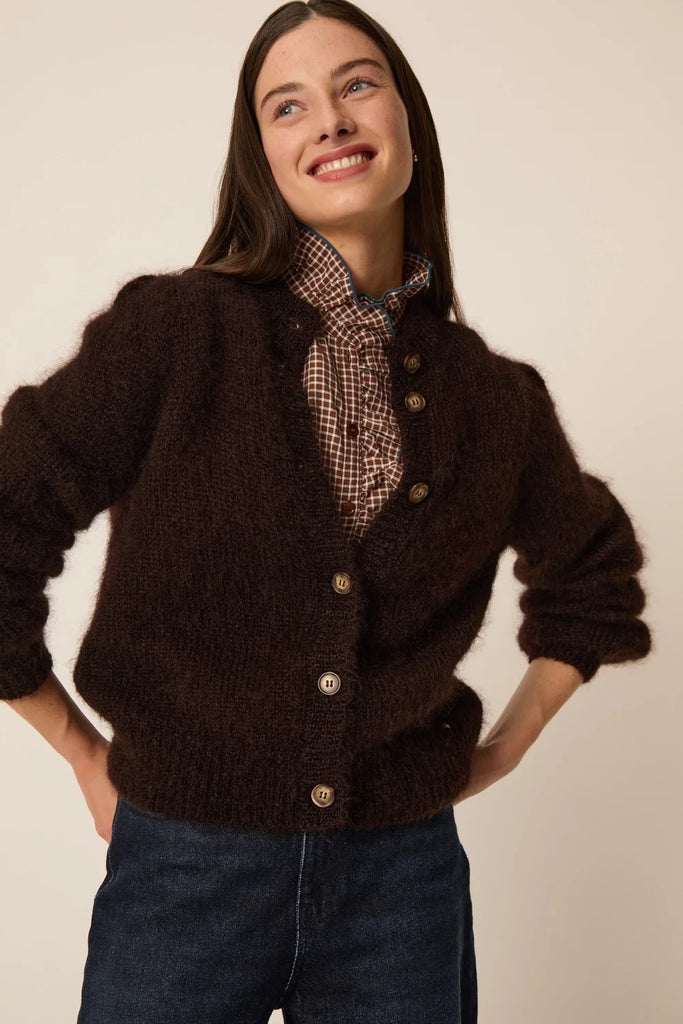 Cardigan Des Petits Hauts cioccolato