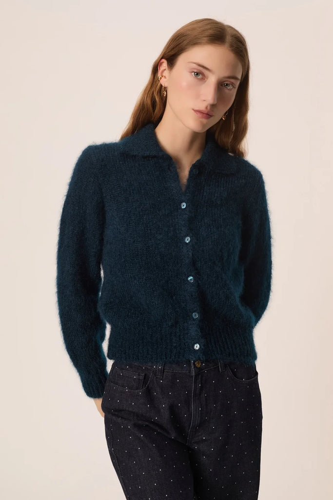 Cardigan Des Petits Hauts polo pavone