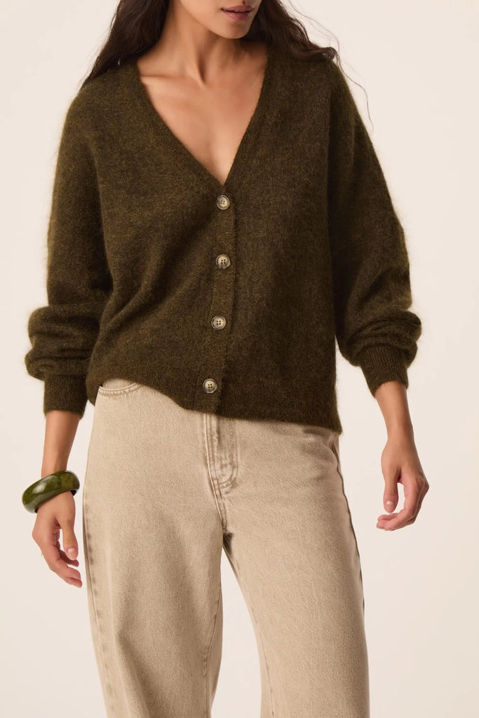 Cardigan Des Petits Hauts verde forest