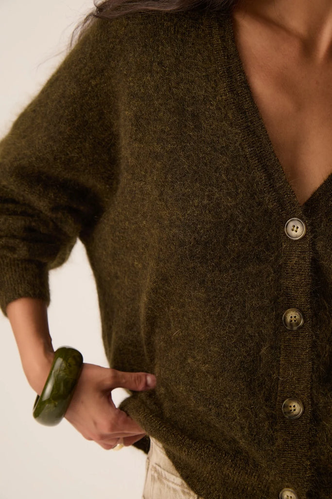 Cardigan Des Petits Hauts verde forest