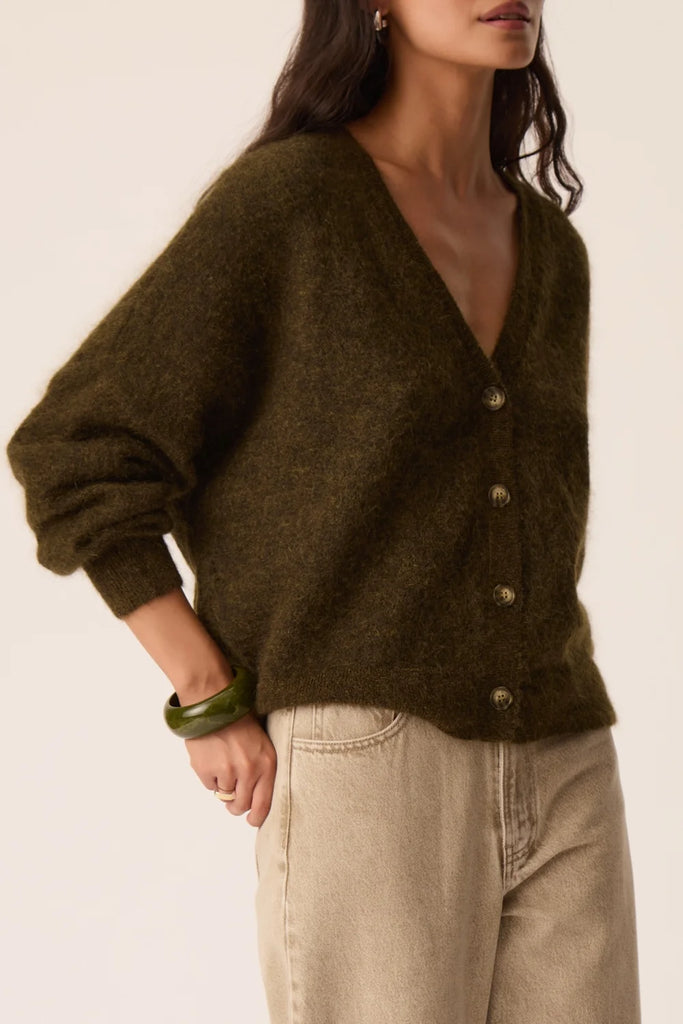 Cardigan Des Petits Hauts verde forest