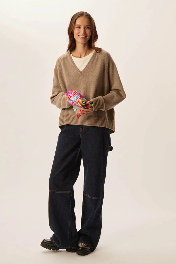 Maglione Des Petits Hauts la V tortora