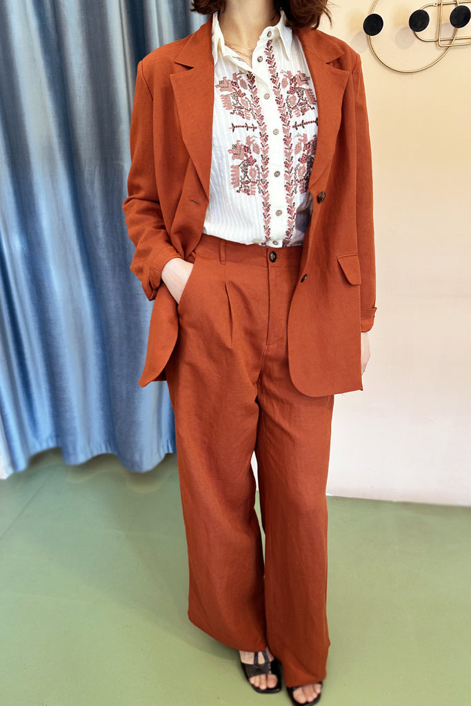 Pantaloni Des Petits Hauts terracotta