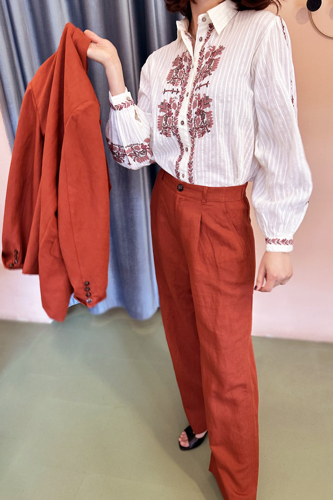 Pantaloni Des Petits Hauts terracotta