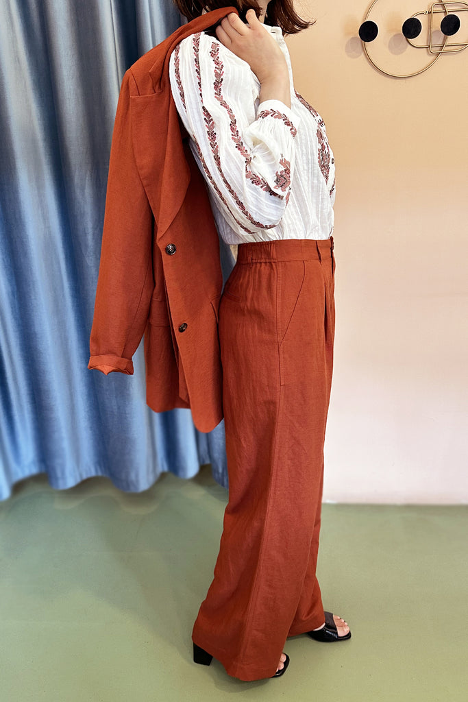 Pantaloni Des Petits Hauts terracotta