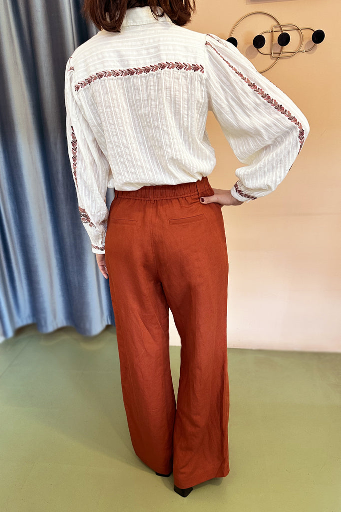 Pantaloni Des Petits Hauts terracotta