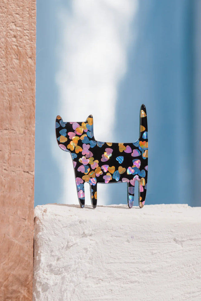 Spilla Des Petits Hauts gatto con cuori