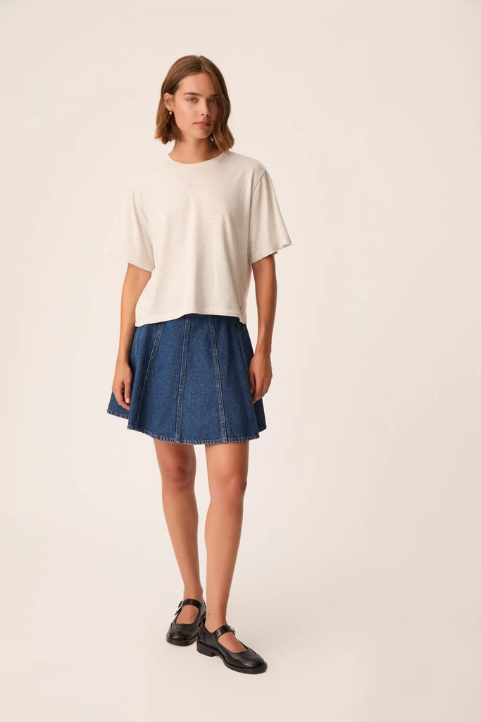 Gonna Des Petits Hauts pannelli denim