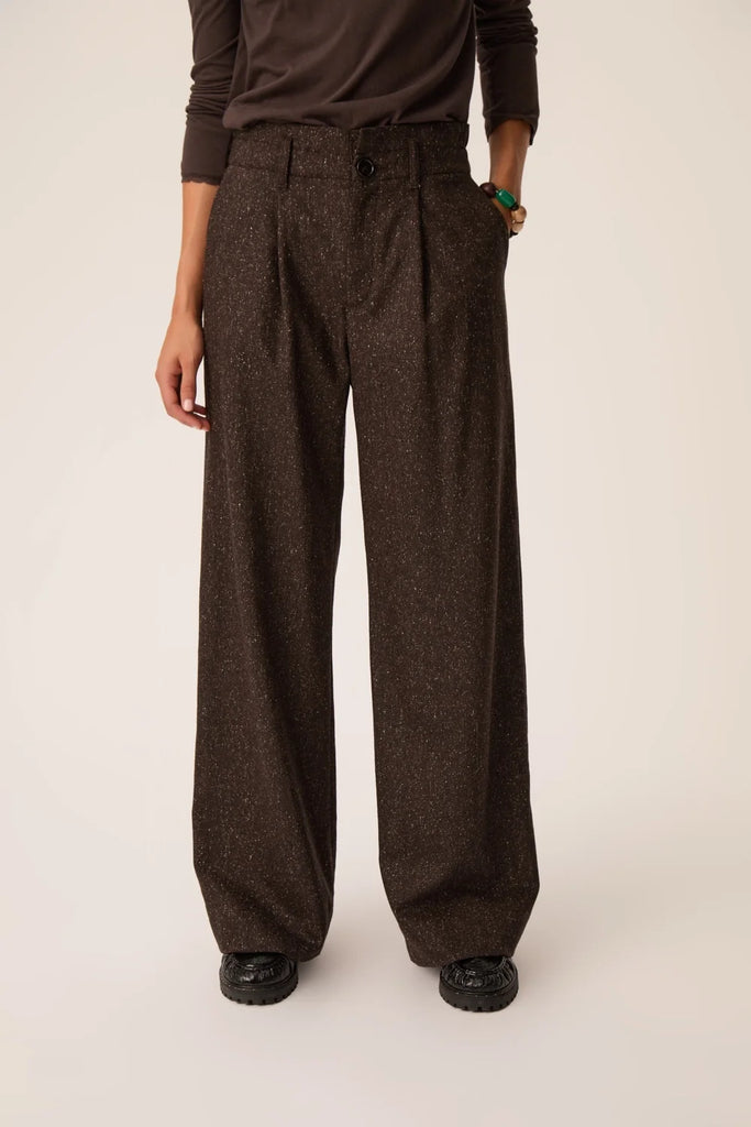 Pantaloni Des Petits Hauts cioccolato sale e pepe