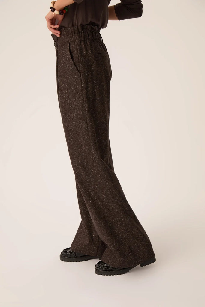 Pantaloni Des Petits Hauts cioccolato sale e pepe