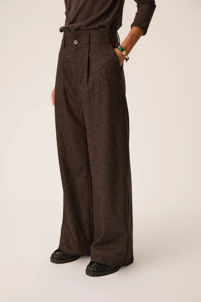 Pantaloni Des Petits Hauts cioccolato sale e pepe