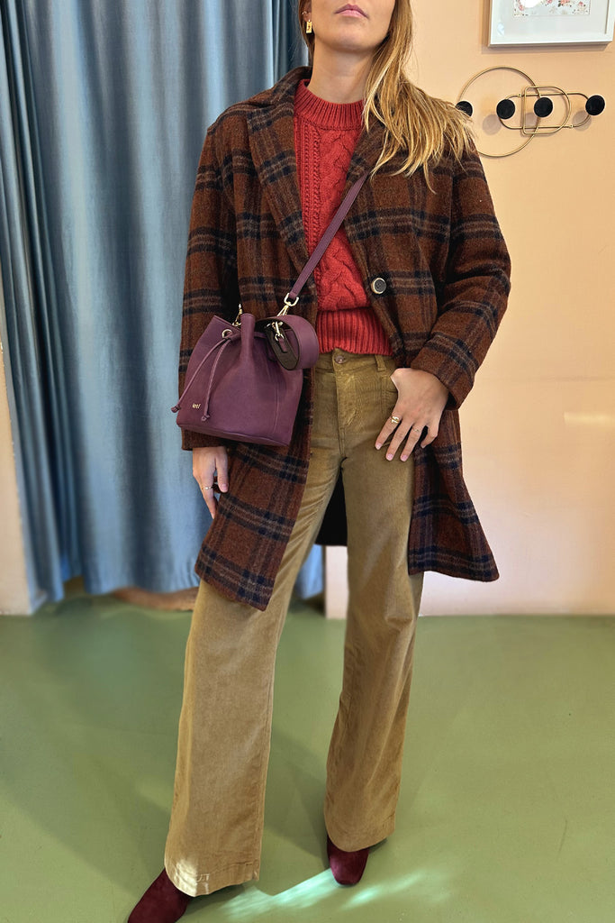 Cappotto Diega terracotta principe di galles