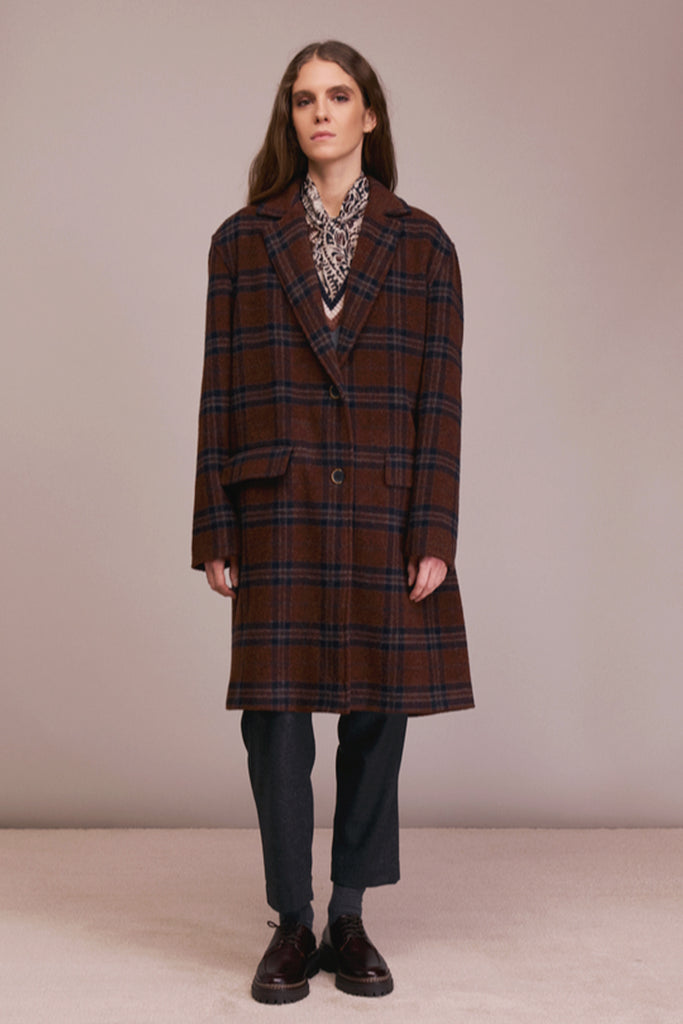 Cappotto Diega terracotta principe di galles