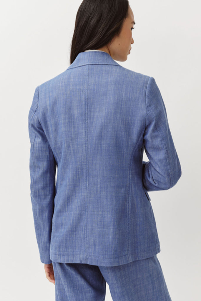Blazer Diega azzurro melange doppiopetto