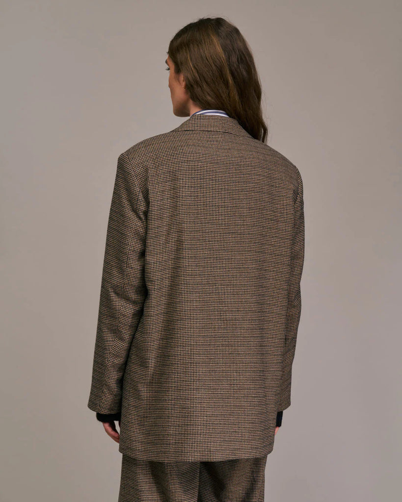 Blazer Diega pied depoule caffe cioccolato e lurex