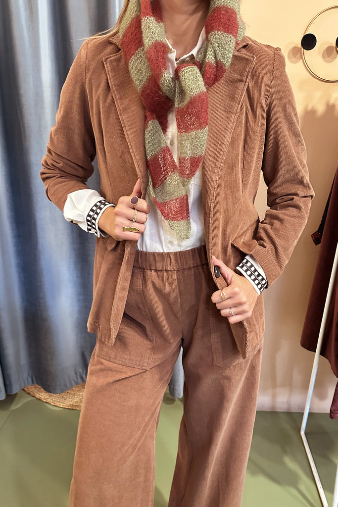 Blazer Diega velluto mllerighe color mocha mousse