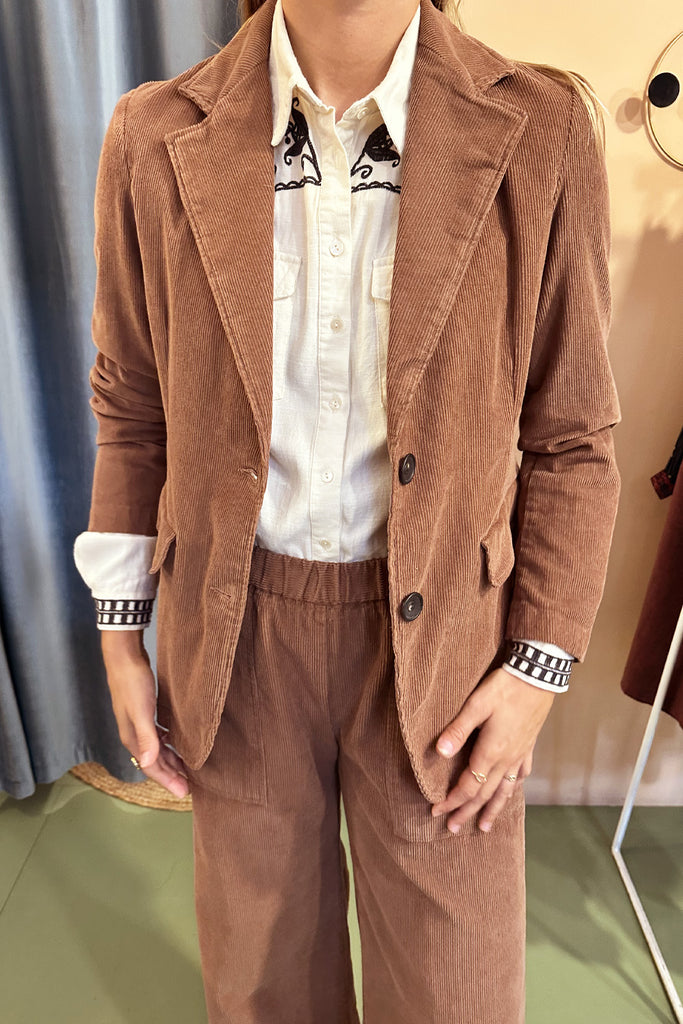 Blazer Diega velluto mllerighe color mocha mousse