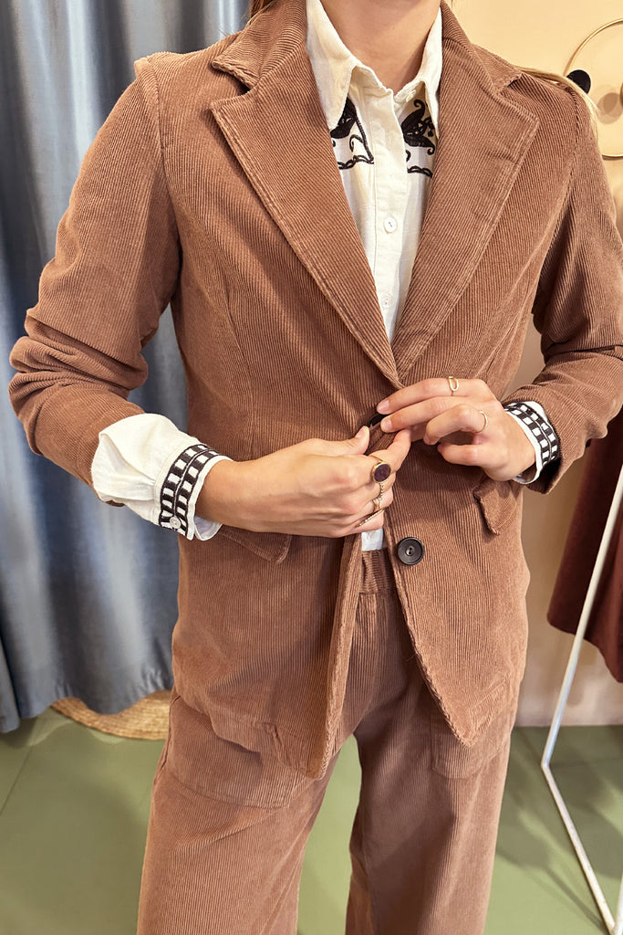 Blazer Diega velluto mllerighe color mocha mousse